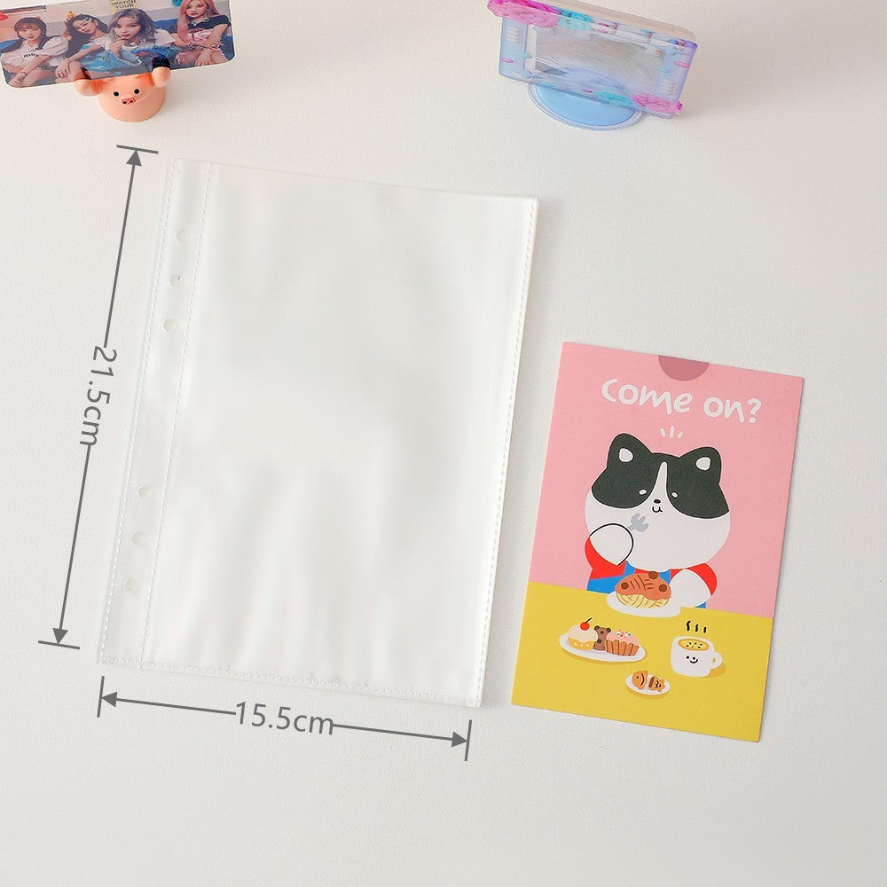 Splash Ink Simple A5 Loose-leaf Storage Book Mini Truck Card Binder 6 Holes Rope Journal Book